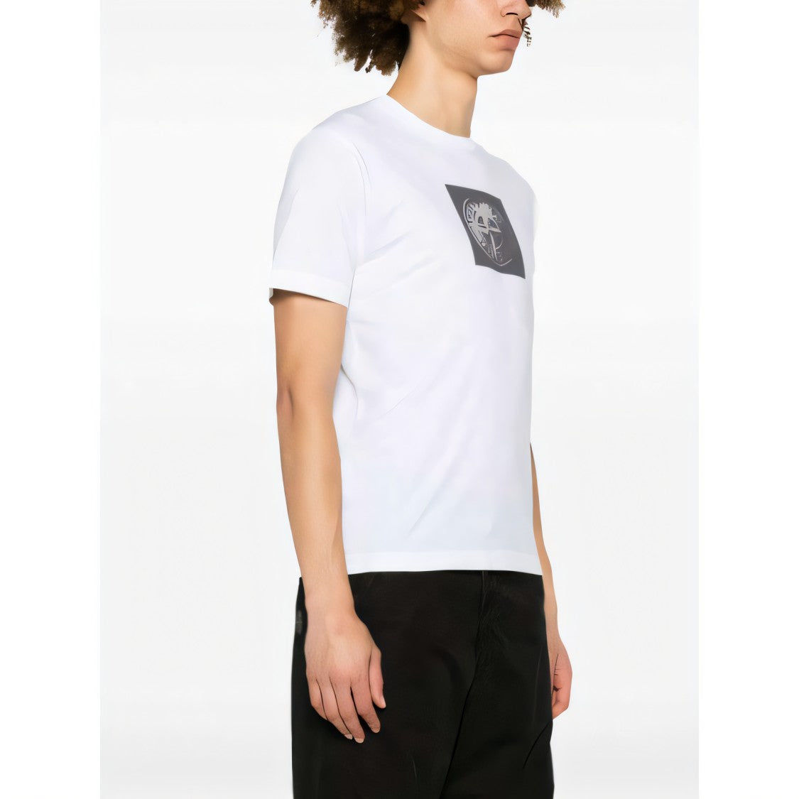 Stone Island White Graphic Print Short-Sleeved T-Shirt