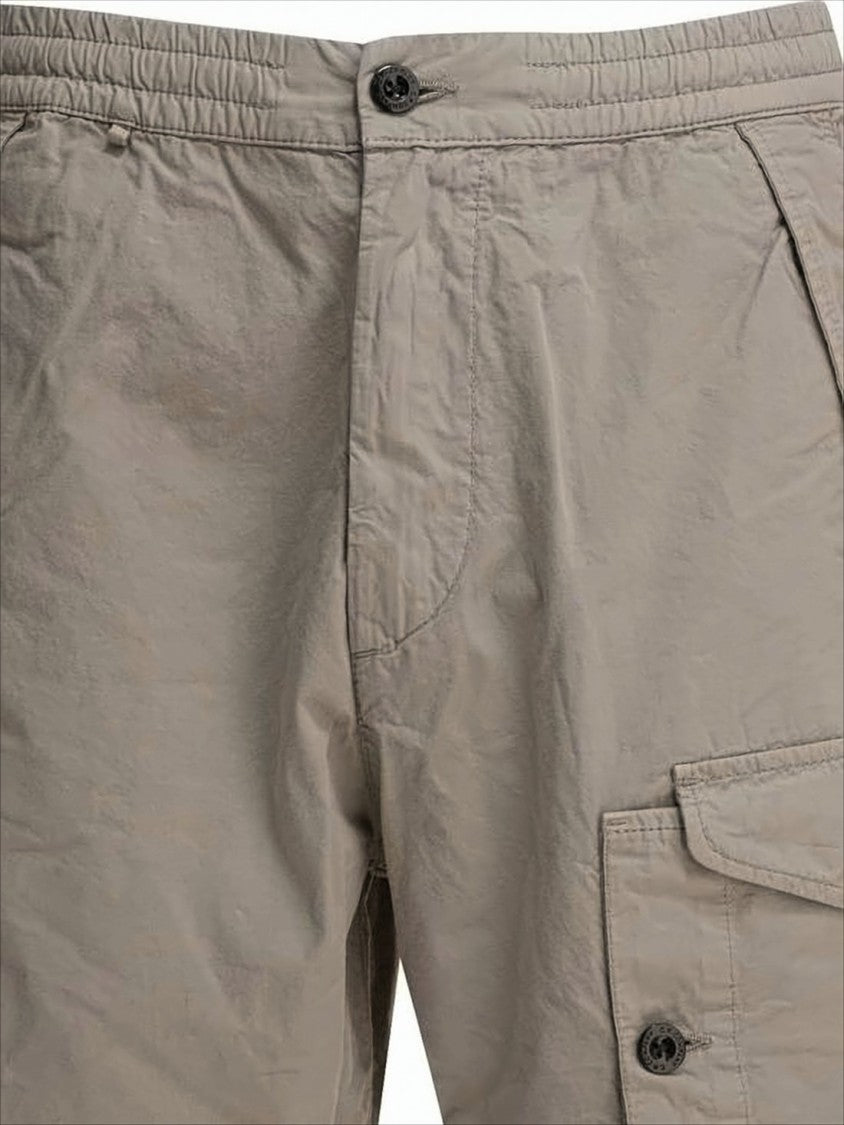 C.P. Company Relaxed Fit Cotton Shorts With Button Closure