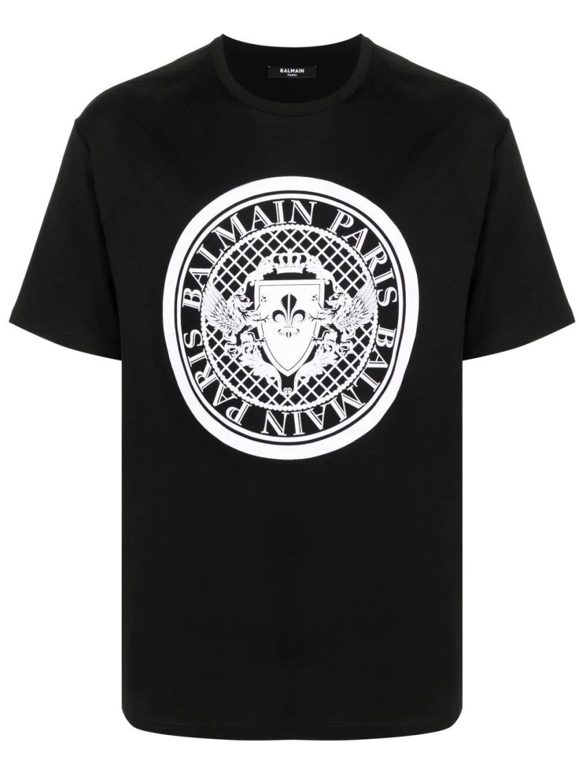 Balmain Coin Flock Straight T-Shirt