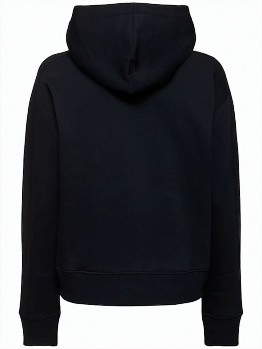 Max Mara Cropped Black Long-Sleeve Hoodie