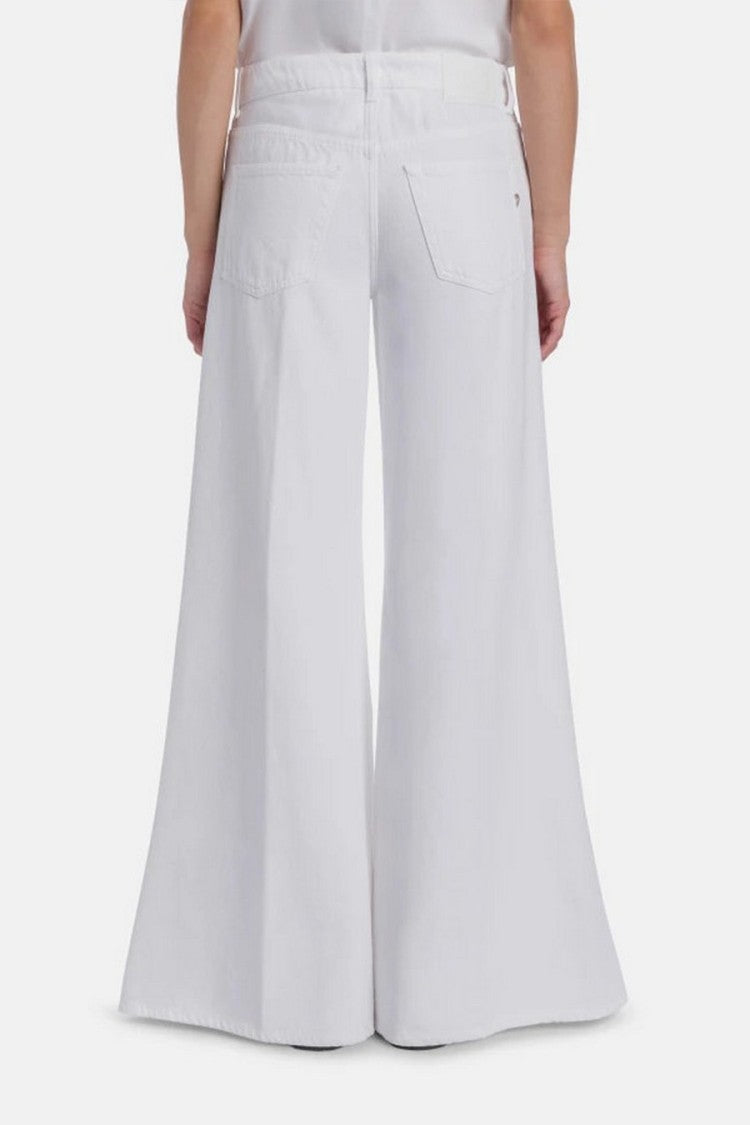 Dondup White Wide-Leg Flared Jeans