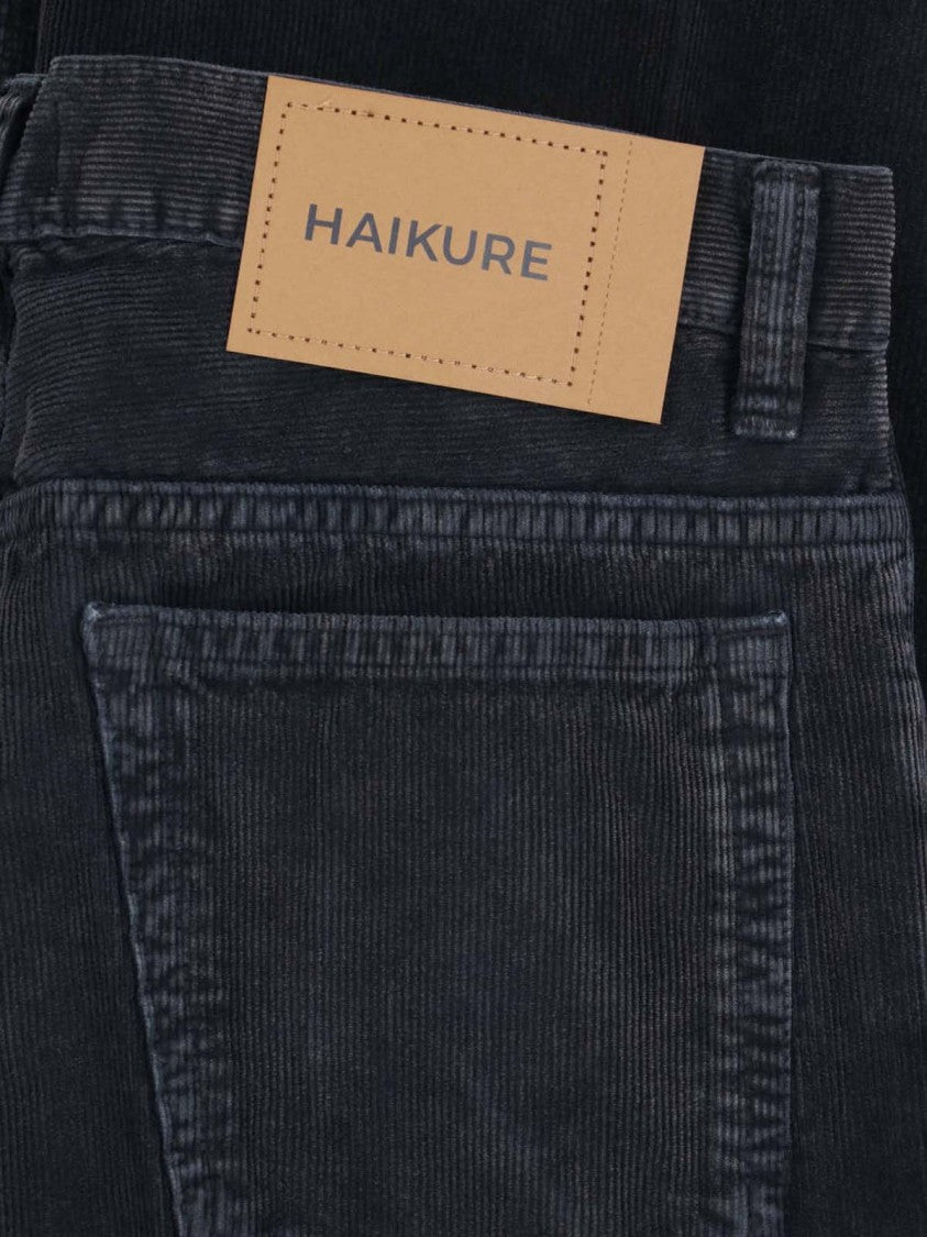 Haikure Black Clara Velvet Pier Wide-Leg Pants