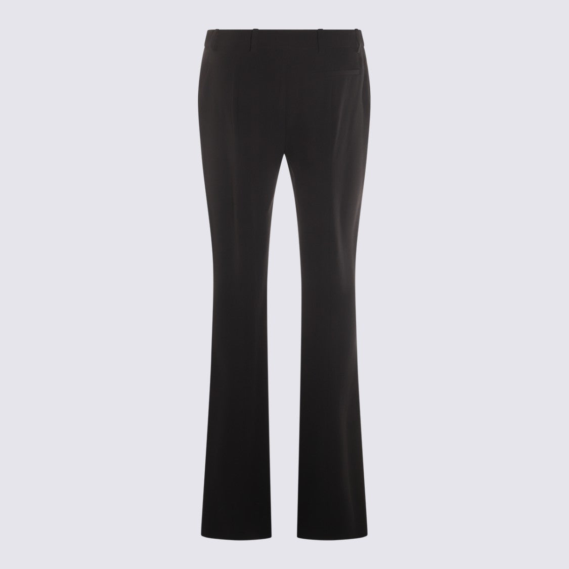 Alexander Mcqueen Tailored Black Trousers With Flared Hem And Clean Front