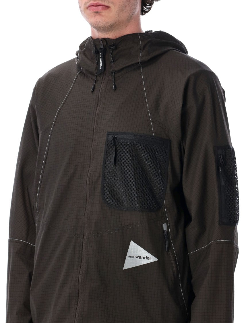 And Wander Breath Rip Lightweight Breathable Zip Jacket