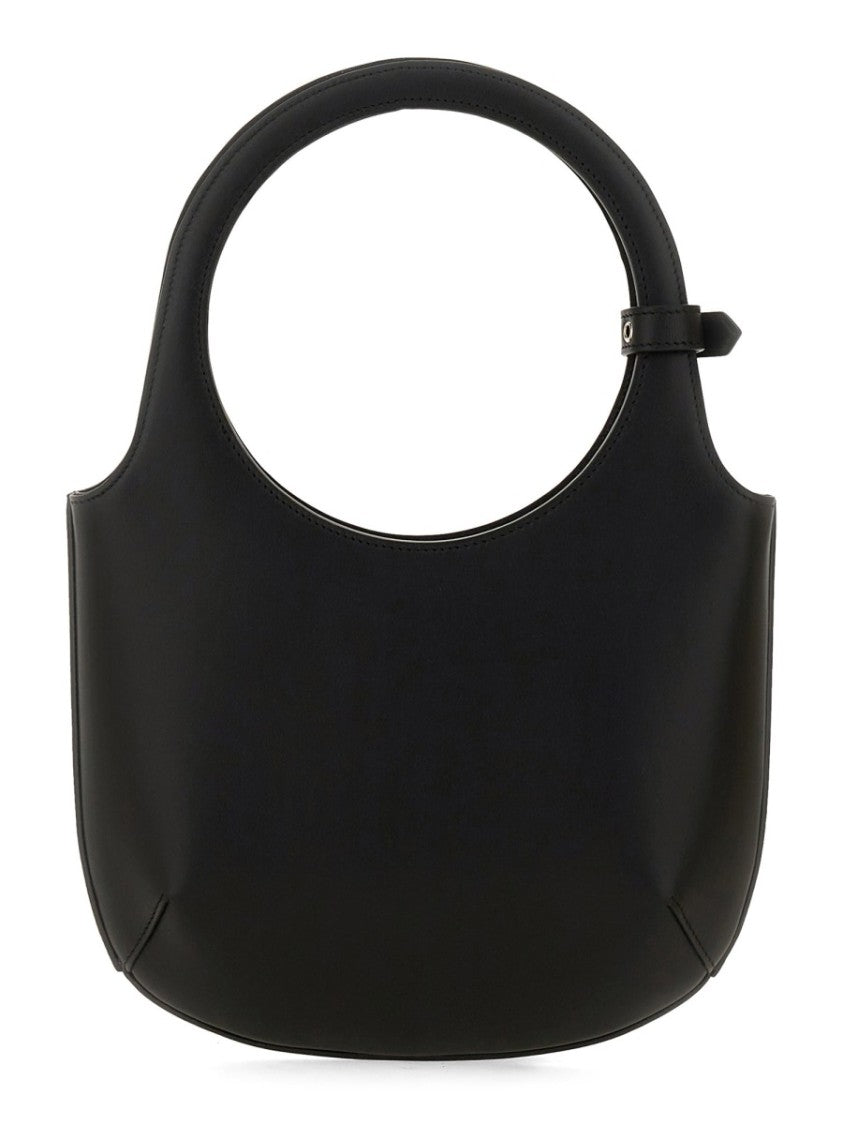 Courrèges Circular Handle Leather Bag With Adjustable Strap
