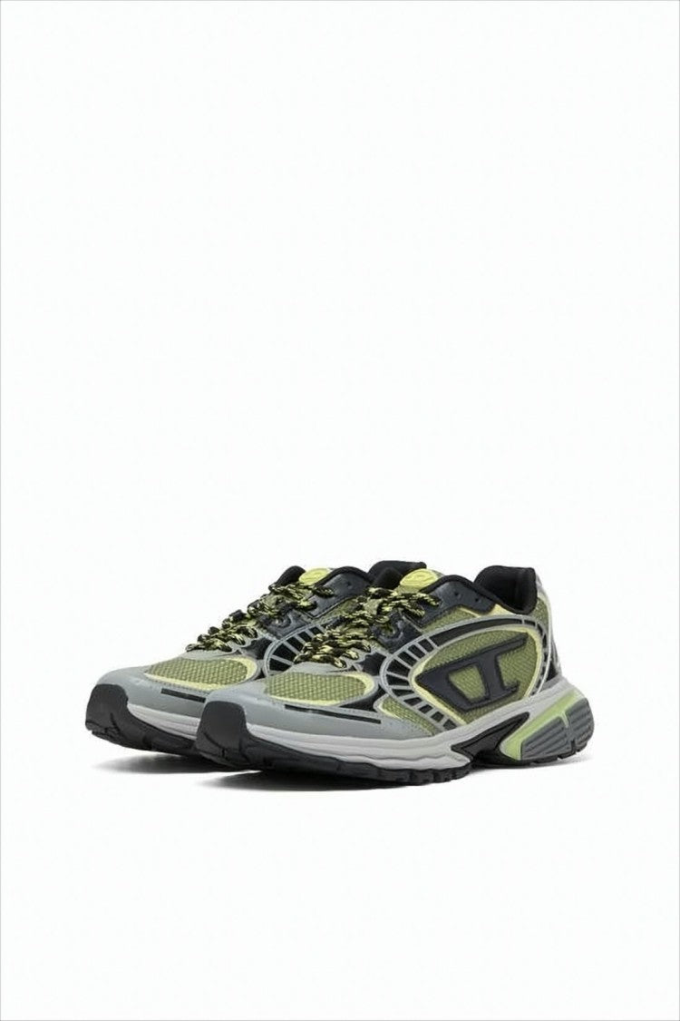 Diesel Layered Mesh Sneakers With Contrasting Panels