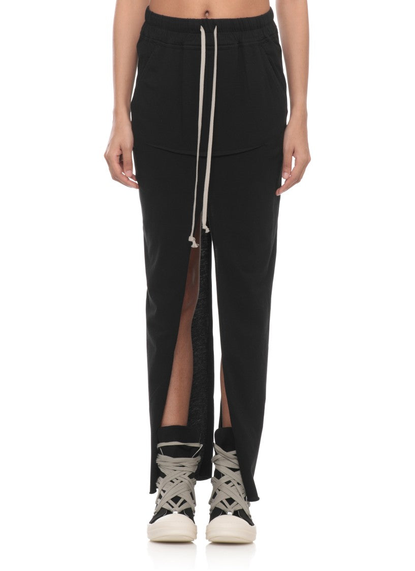 Drkshdw By Rick Owens Pull-On Sliced Pillar Skirt With Elastic Waistband