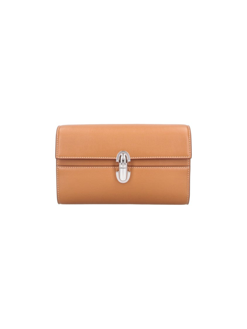 Savette Mini Rectangular Shoulder Bag In Smooth Calf Leather