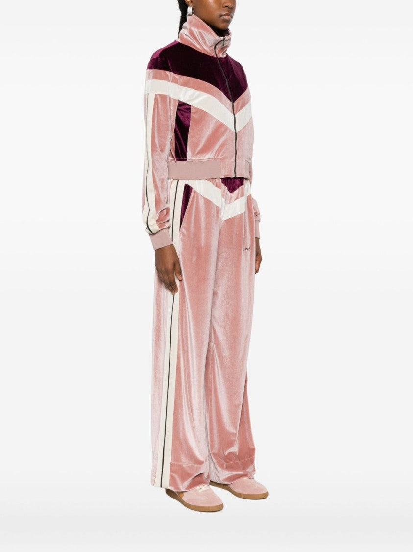 Palm Angels Cropped Velvet Jacket