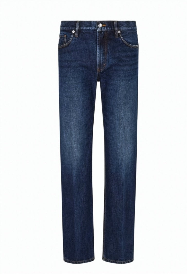 Emporio Armani Jeans J76 Straight Fit In Denim Stone Wash