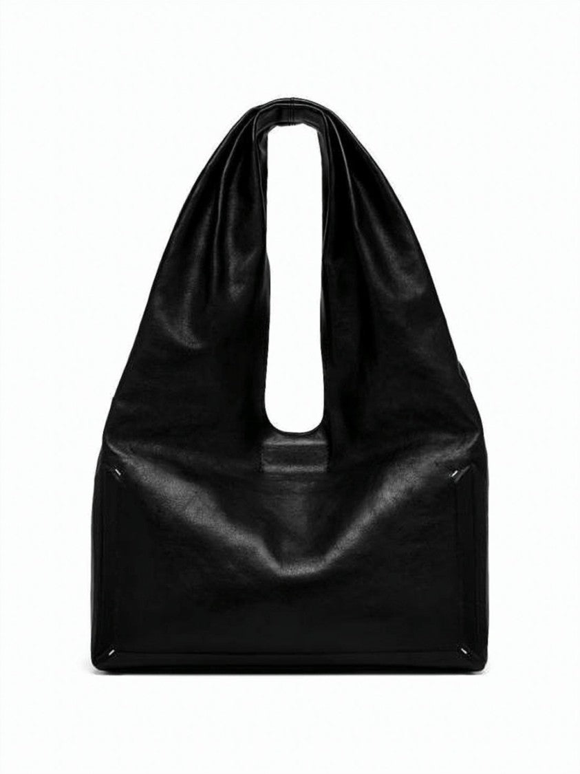 Maison Margiela Slouchy Black Lambskin Shoulder Bag