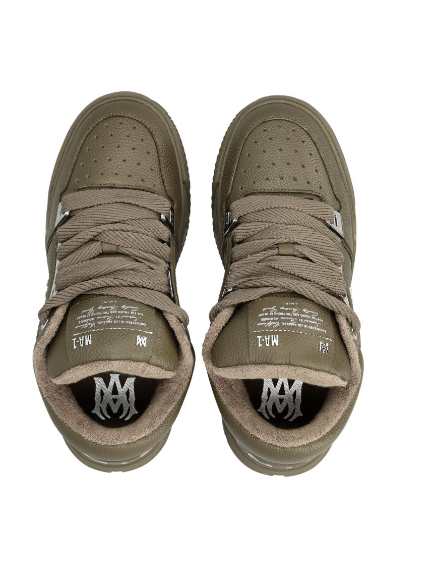 Amiri Metallic Ma-1 Metallic Leather Low-Top Sneakers
