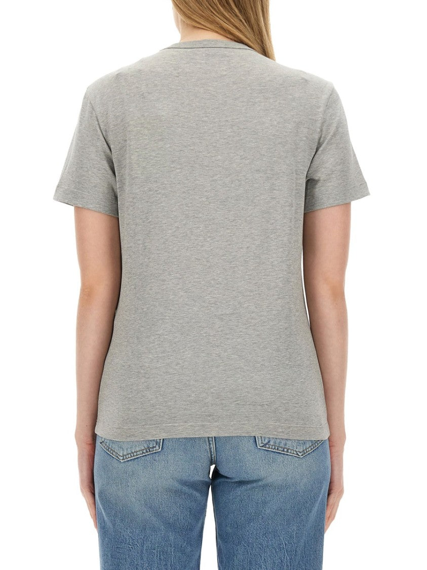 Pucci Grey Logo T-Shirt With Classic Crew Neckline