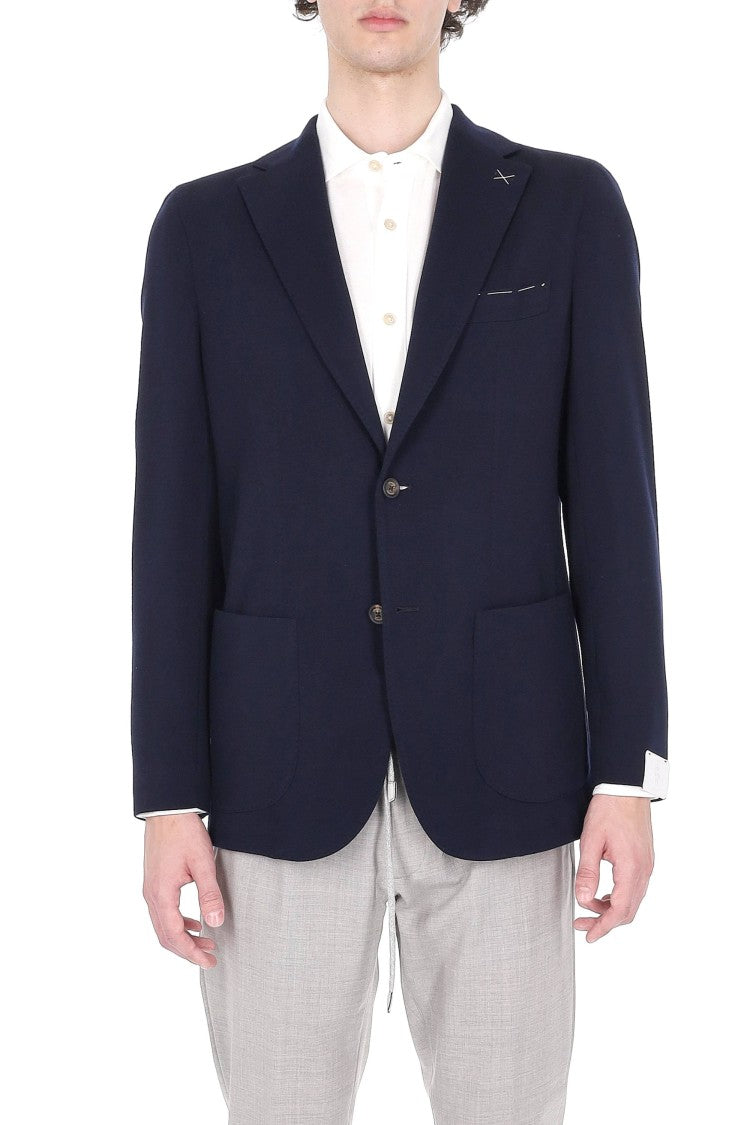 Eleventy Blue Australis Super 150S Wool Blazer