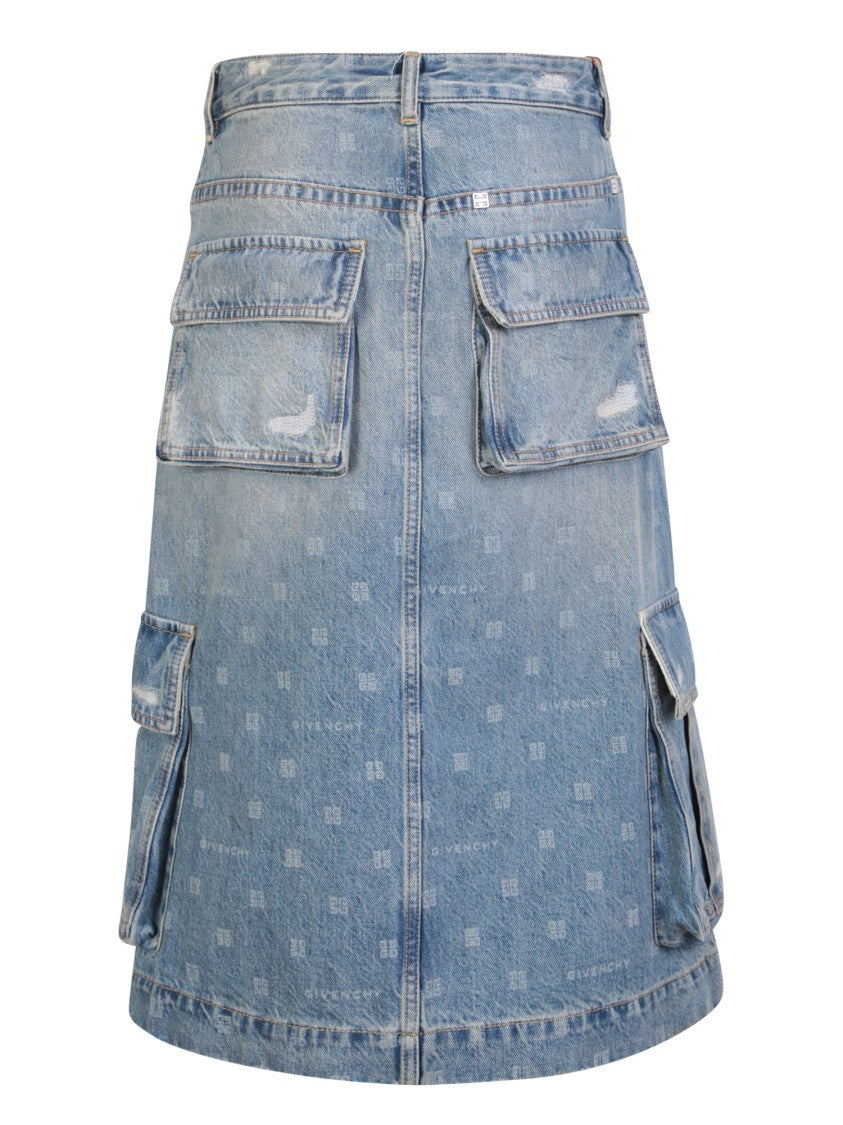 Givenchy Mid-Rise Denim Skirt