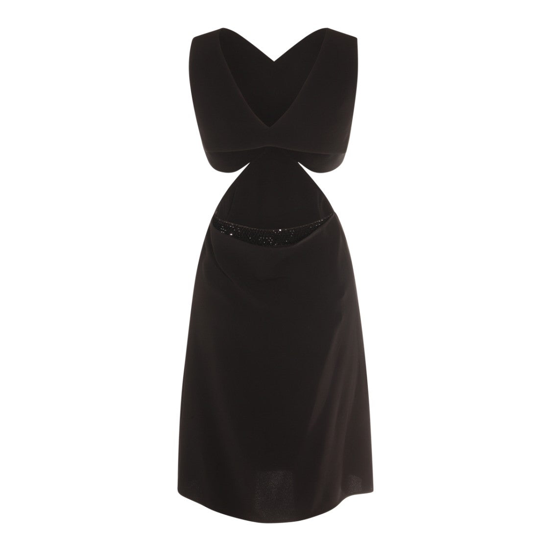 Givenchy Cut-Out Black Viscose Mini Dress With Open Back Detail