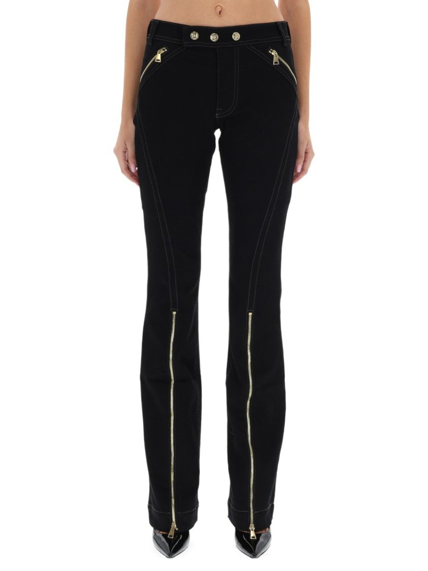 Versace Jeans Couture Slim-Fit Zipper Detail Pants