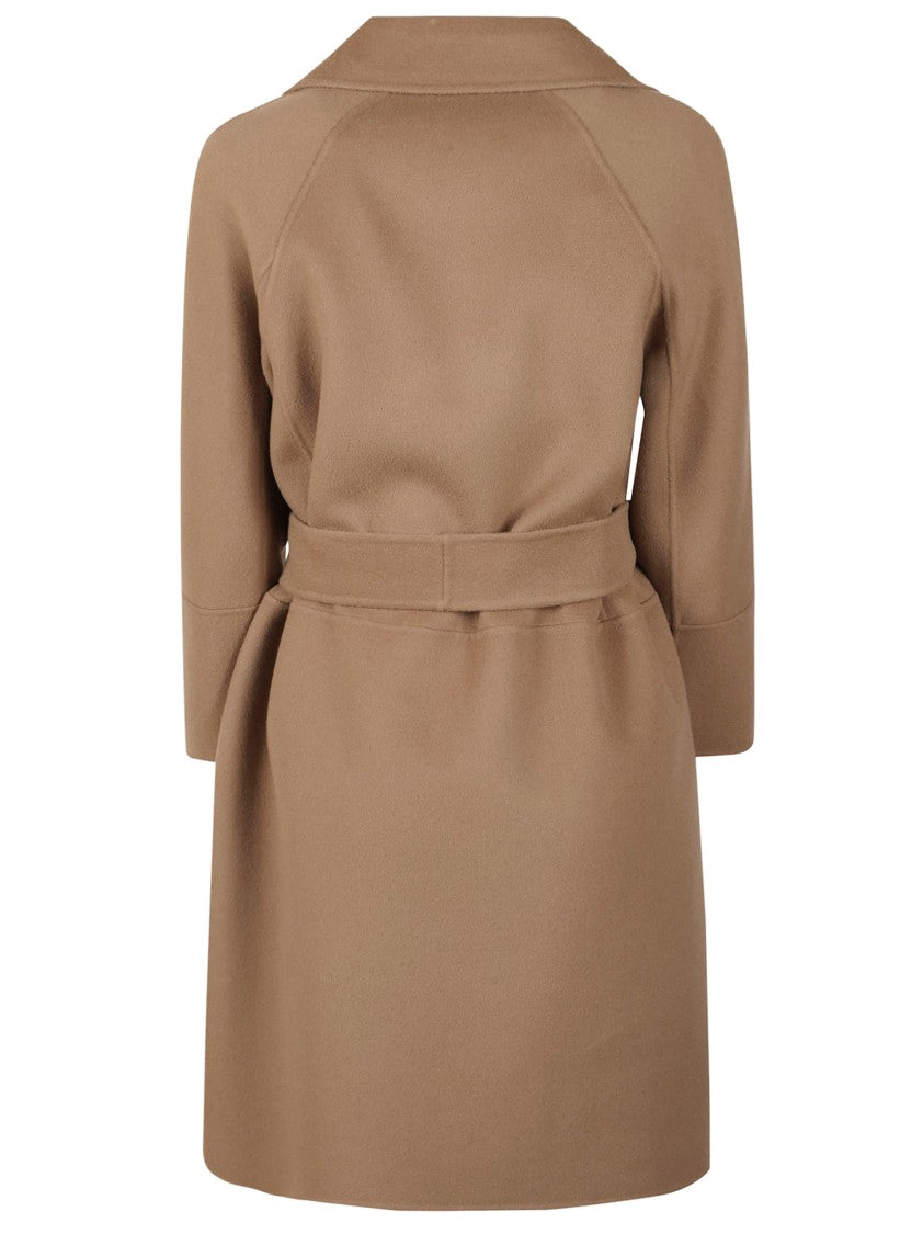 Max Mara Tailored Brown Coat With Wide Lapel
