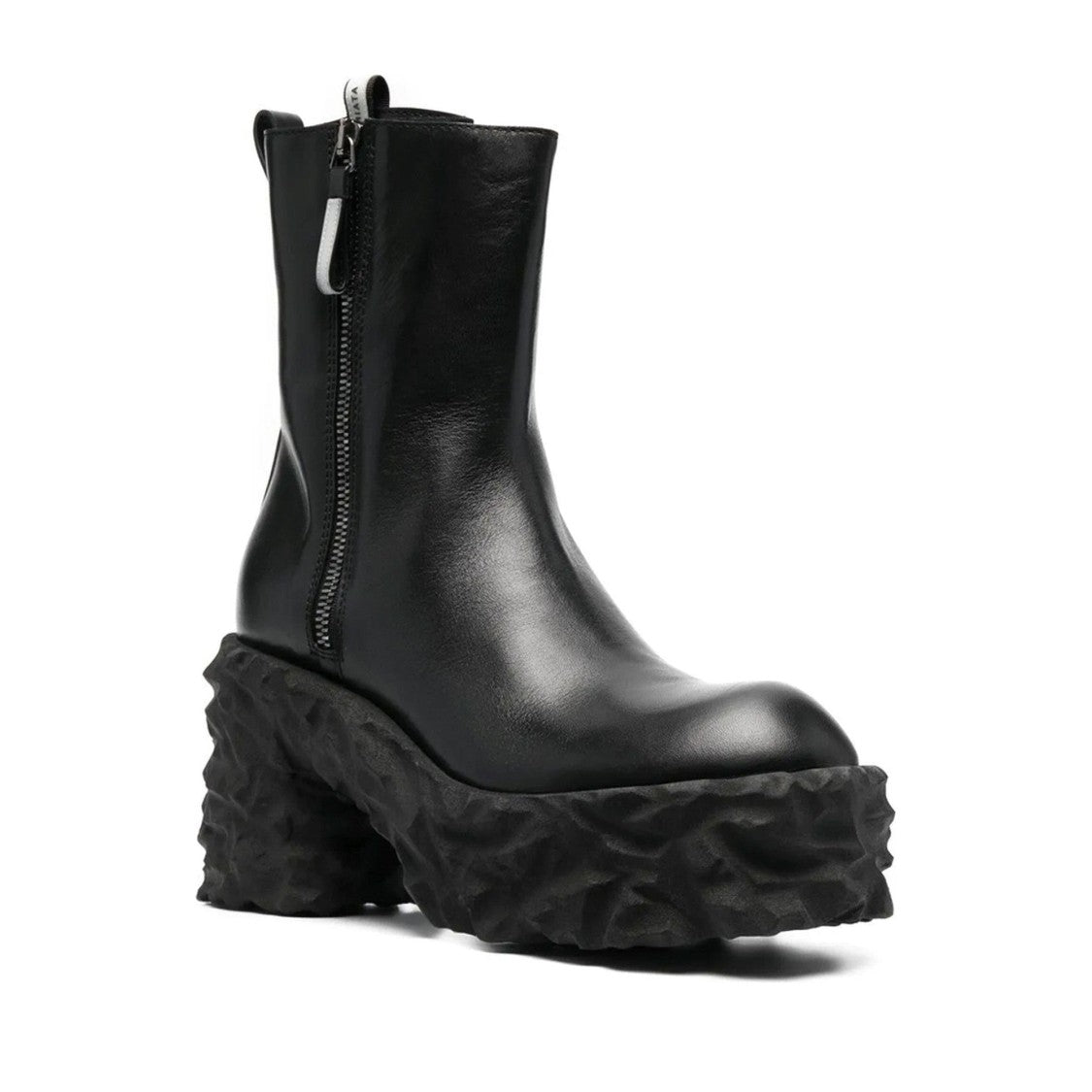 Premiata Black Leather Chunky Sole Boots