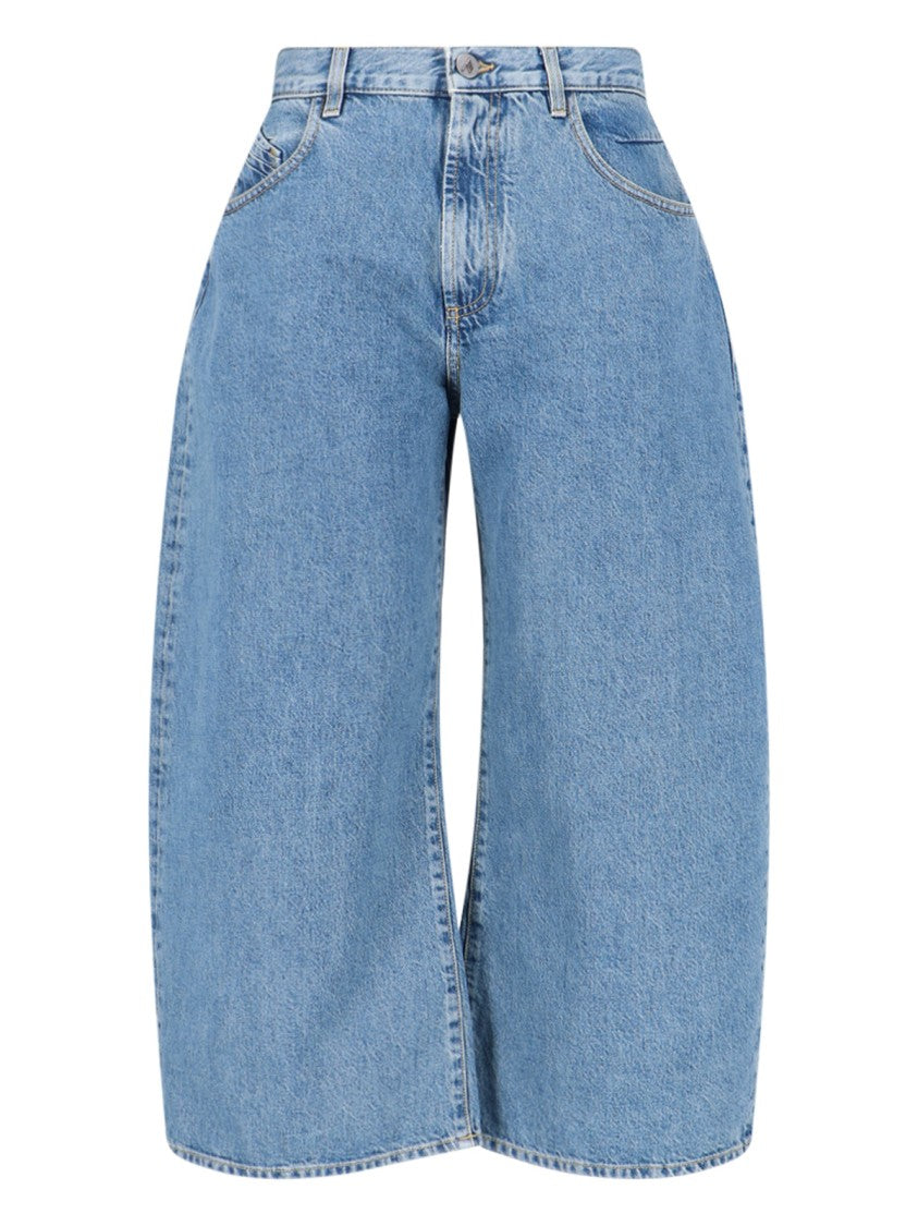 The Attico Crop Jeans – Light Blue
