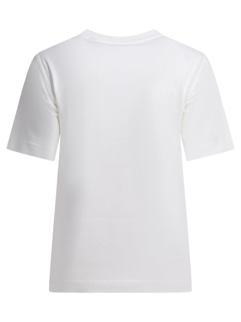 Burberry Textured Logo Print Cotton T-Shirt