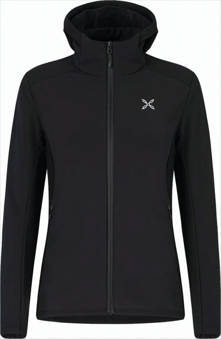 Montura Fitted Black Hooded Jacket With Streamlined Paneling