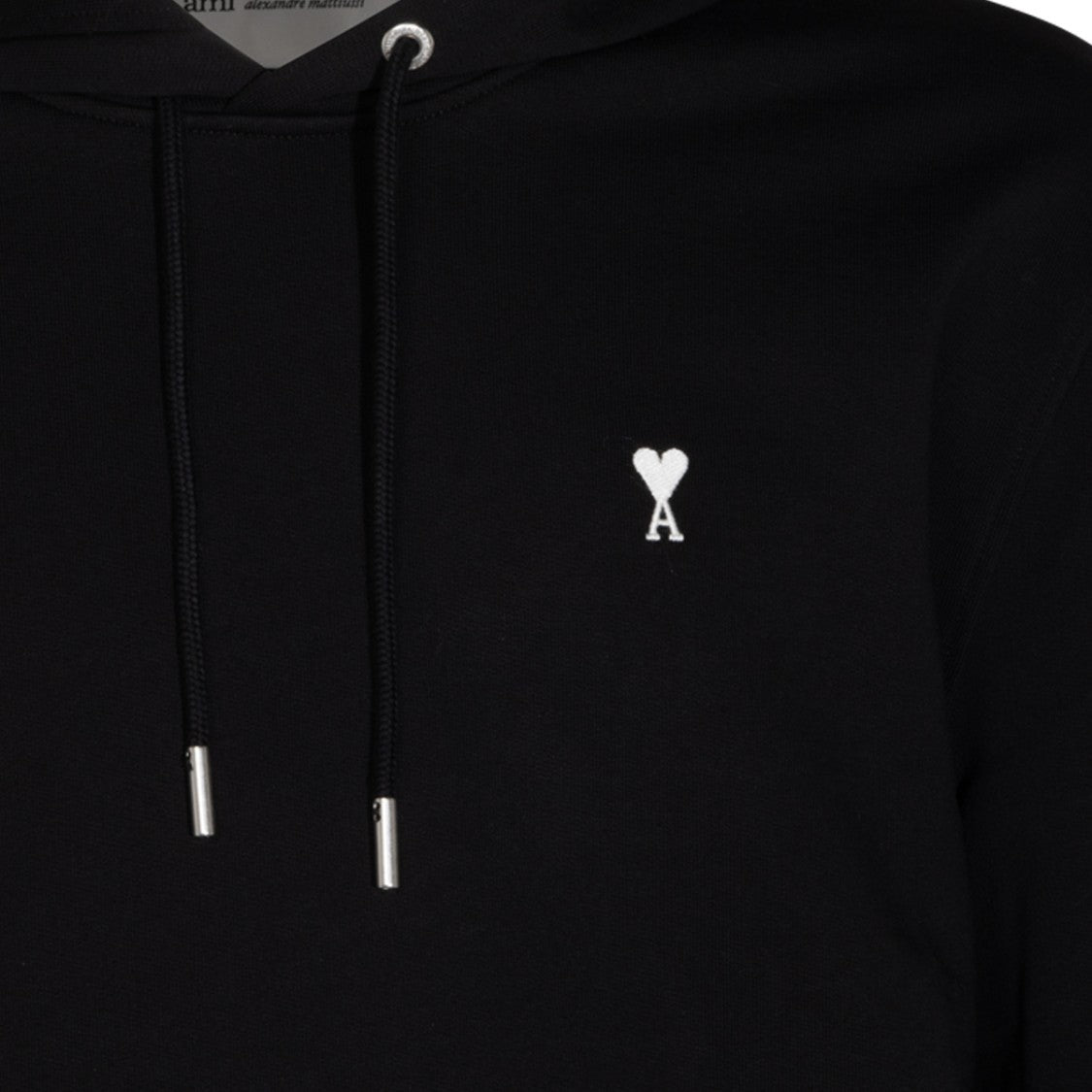 Ami Paris Knitwear Hoodie With Kangaroo Pocket And Drawstring Detail