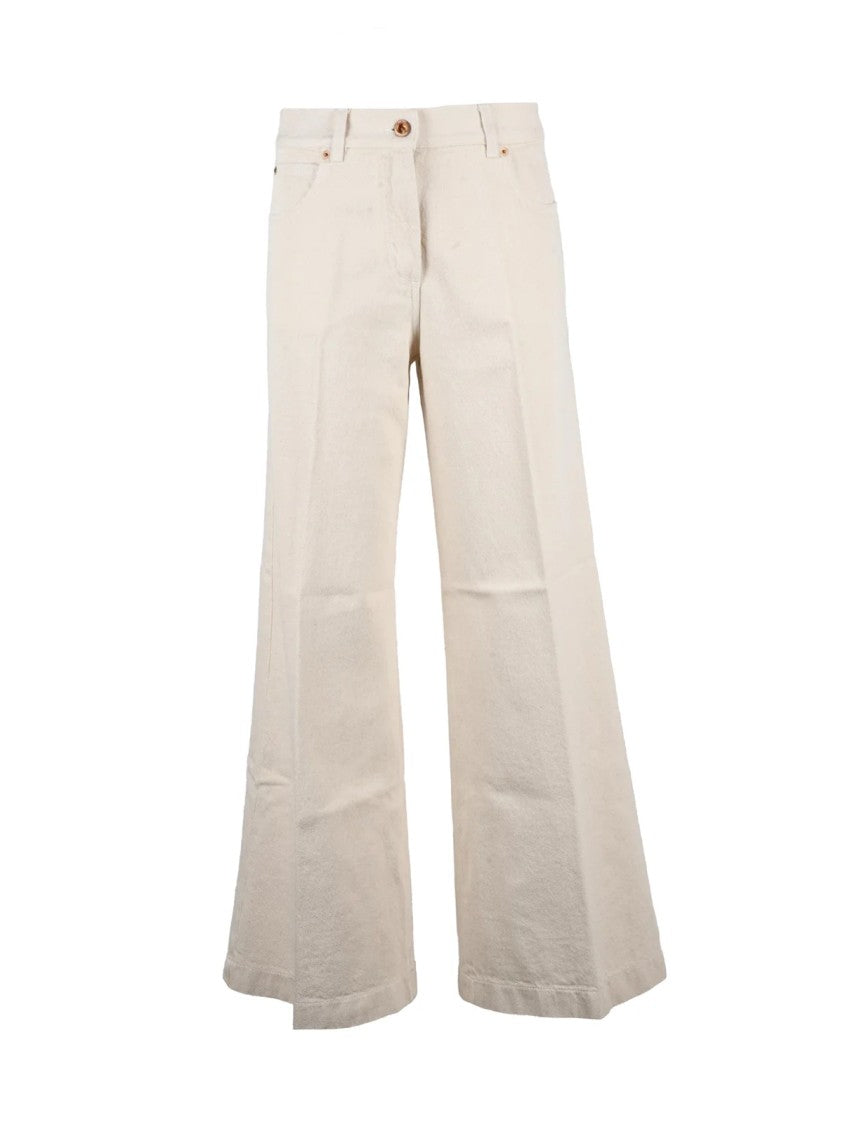 Aspesi Wide Leg Cotton Jeans With Modern Silhouette