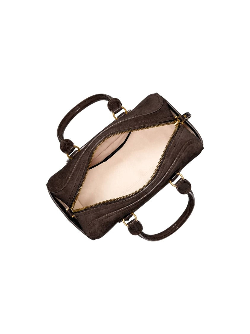 Michael Kors Compact Dark Brown Duffle-Style Crossbody Bag