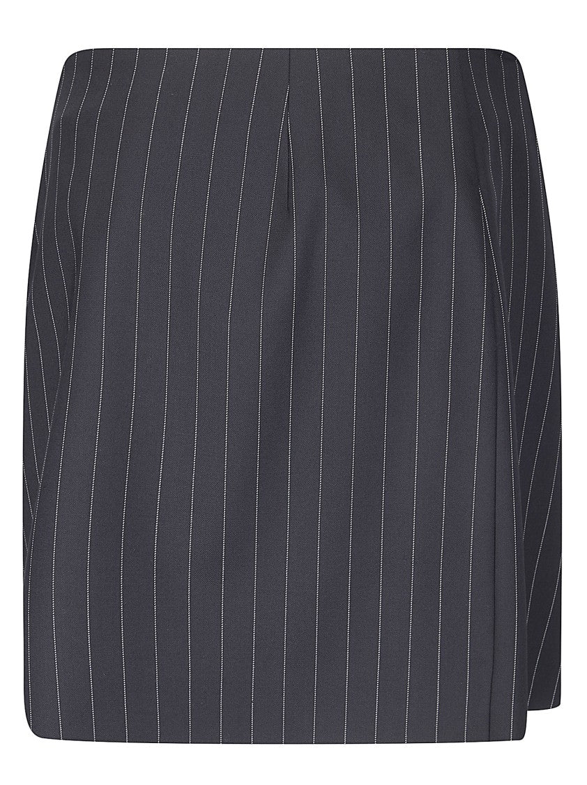 Sportmax Black Fatti Wrap Mini Skirt