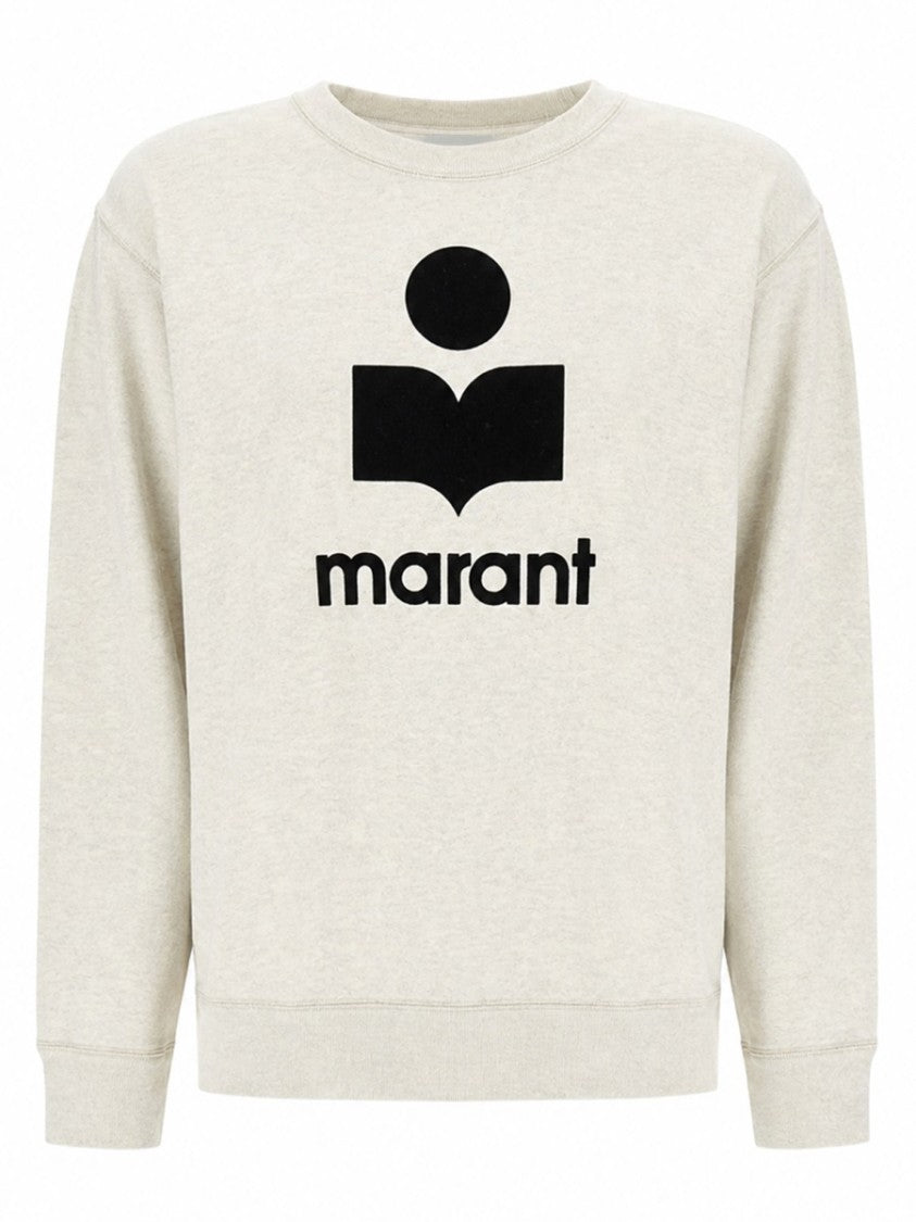Isabel Marant Mikoy Bold Graphic Logo Cotton-Blend Sweatshirt