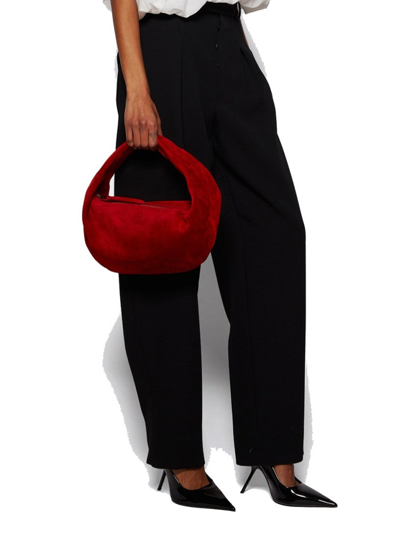 Khaite Medium Olivia Hobo Bag Rebel Red Suede