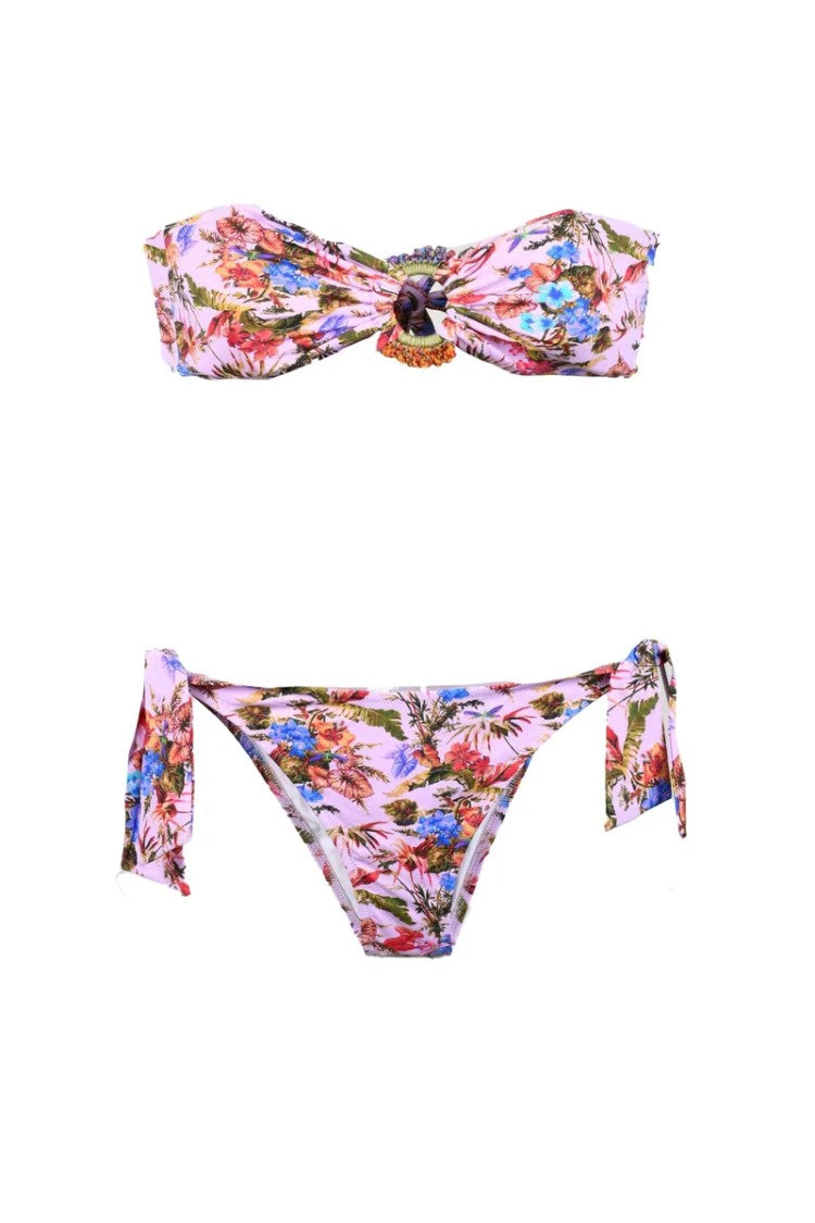 Anjuna Vibrant Floral Bandeau Two-Piece Anjuna Swimsuit
