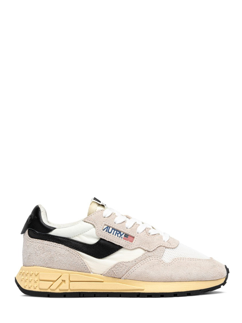 Autry Low-Top Suede And Mesh Sneakers With Contrasting Sole