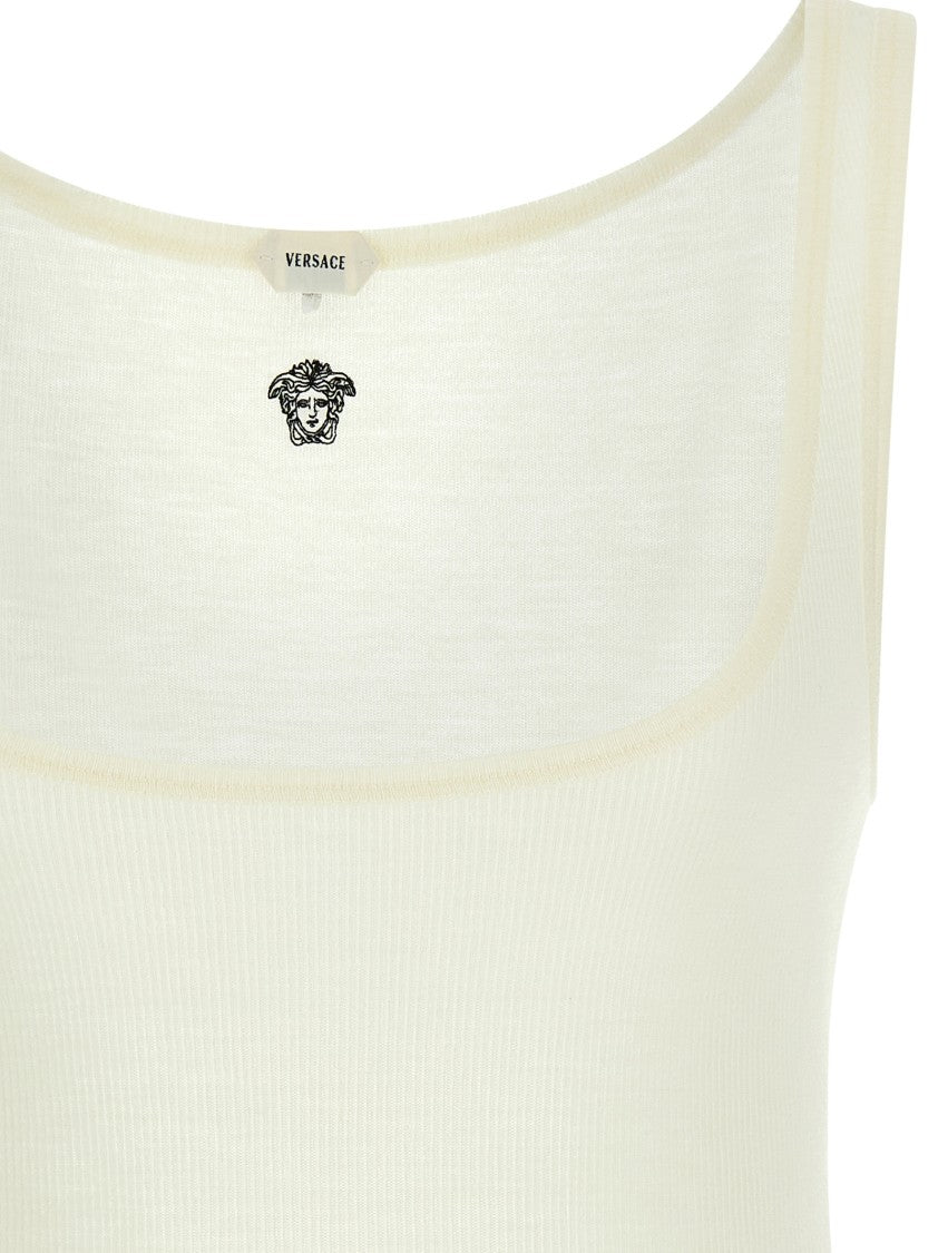 Versace 'La Medusa' Embroidery Top