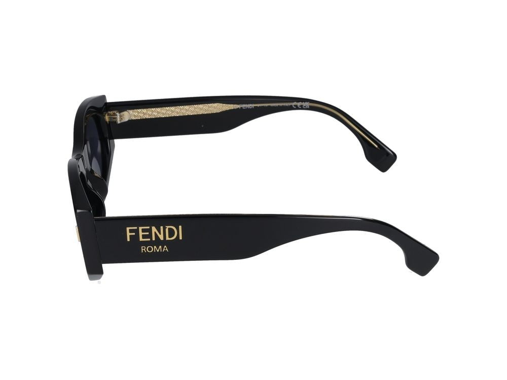 Maison Fendi Black Oversized Cat-Eye Sunglasses