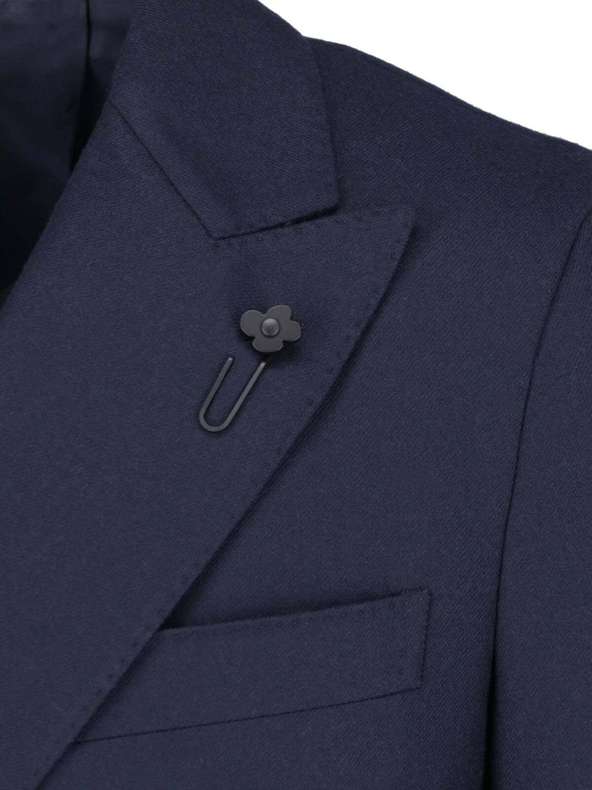 Lardini Tailored Double-Breasted Peak Lapels Blazer