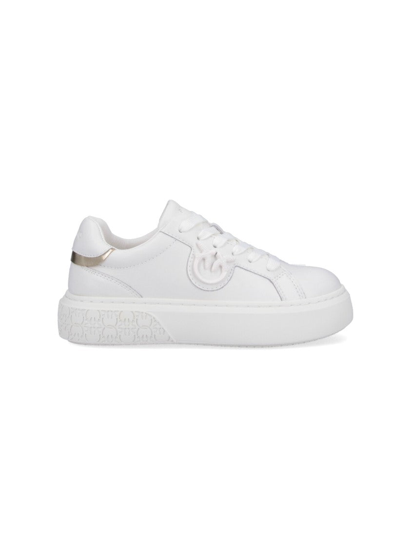 Pinko Logo Platform Sneakers – White