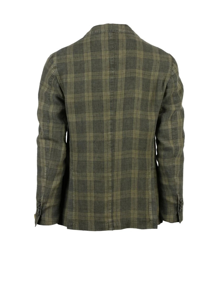 L.B.M. 1911 Sage Green Unlined Linen Blazer