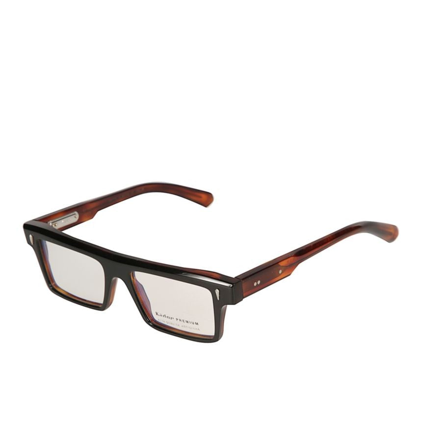 Kador Premium 3 Rectangular Tortoiseshell Frame Sunglasses With Metallic Accents