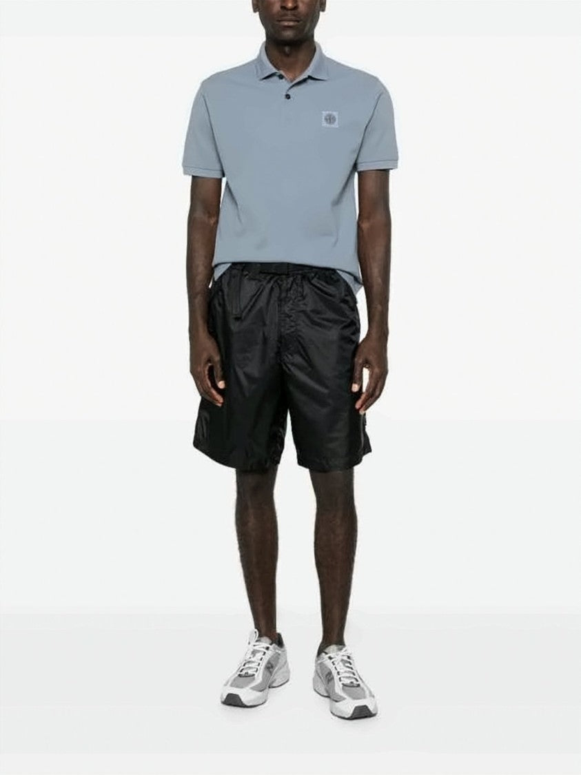 Stone Island Lightweight Polyamide Shorts With Distinctive Logo Patch