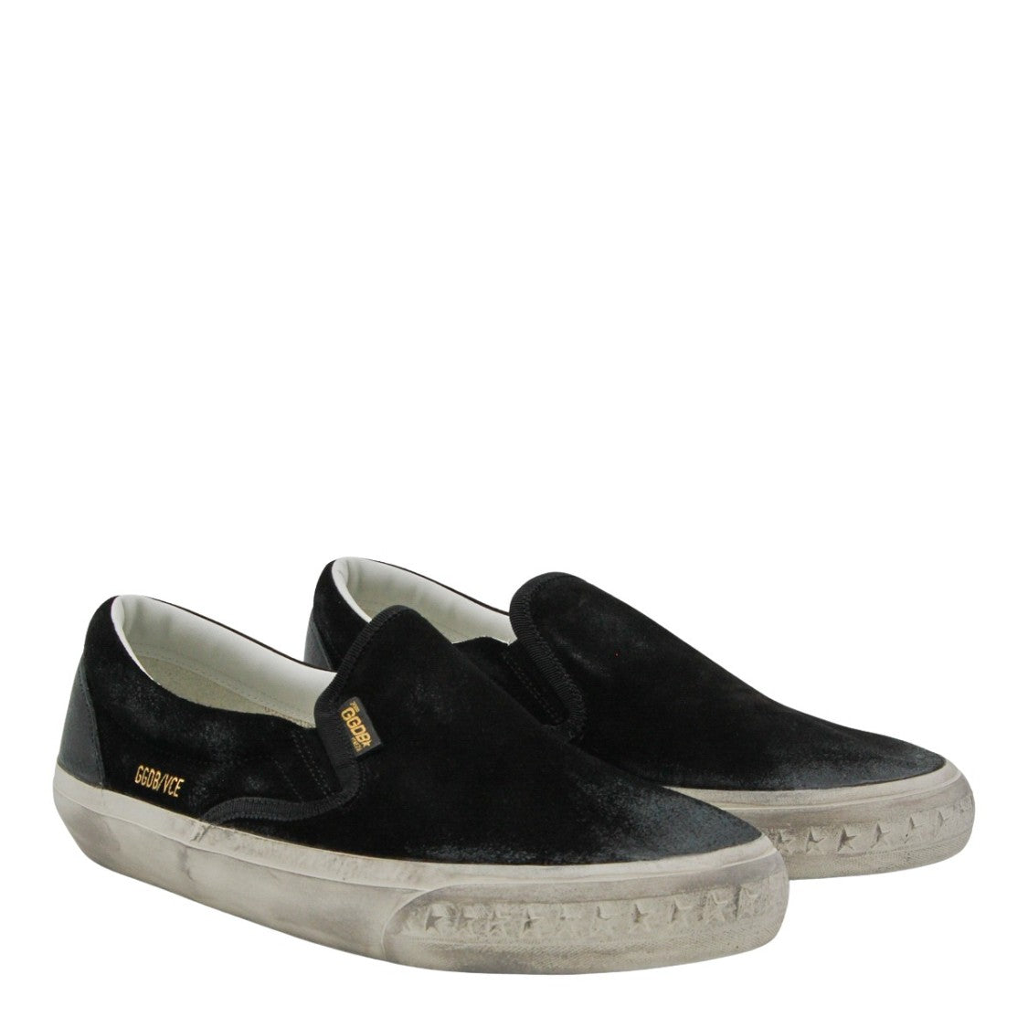 Golden Goose Slip-On Black Velvet Sneakers