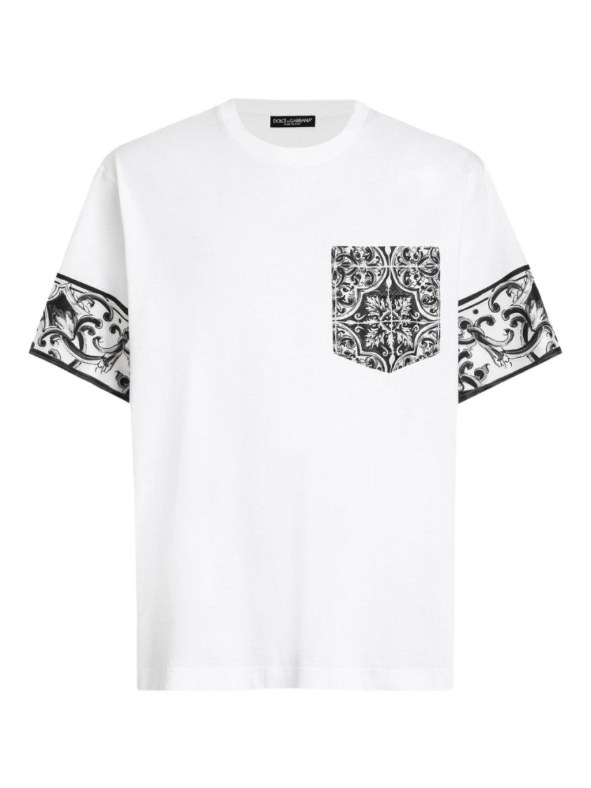 Dolce & Gabbana Round Neck T-Shirt With Decorative Chest Pocket