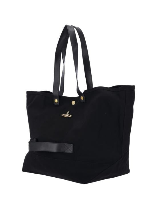 Vivienne Westwood Spacious Canvas Tote Bag With Minimalist Design