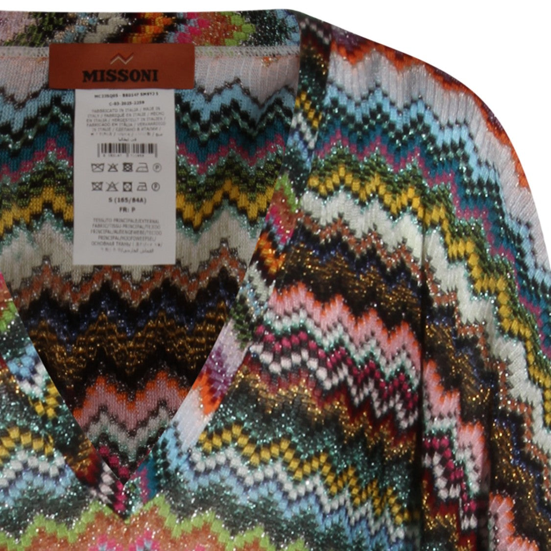 Missoni Zigzag Maxi Dress With Wide Sleeves