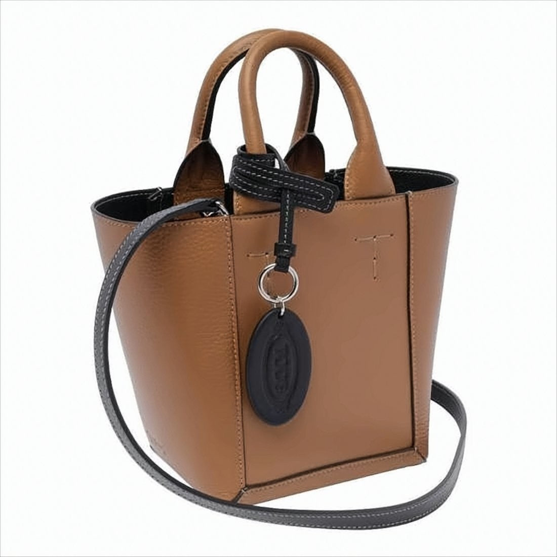 Tod's Textured Leather Tote Bag With Detachable Strap