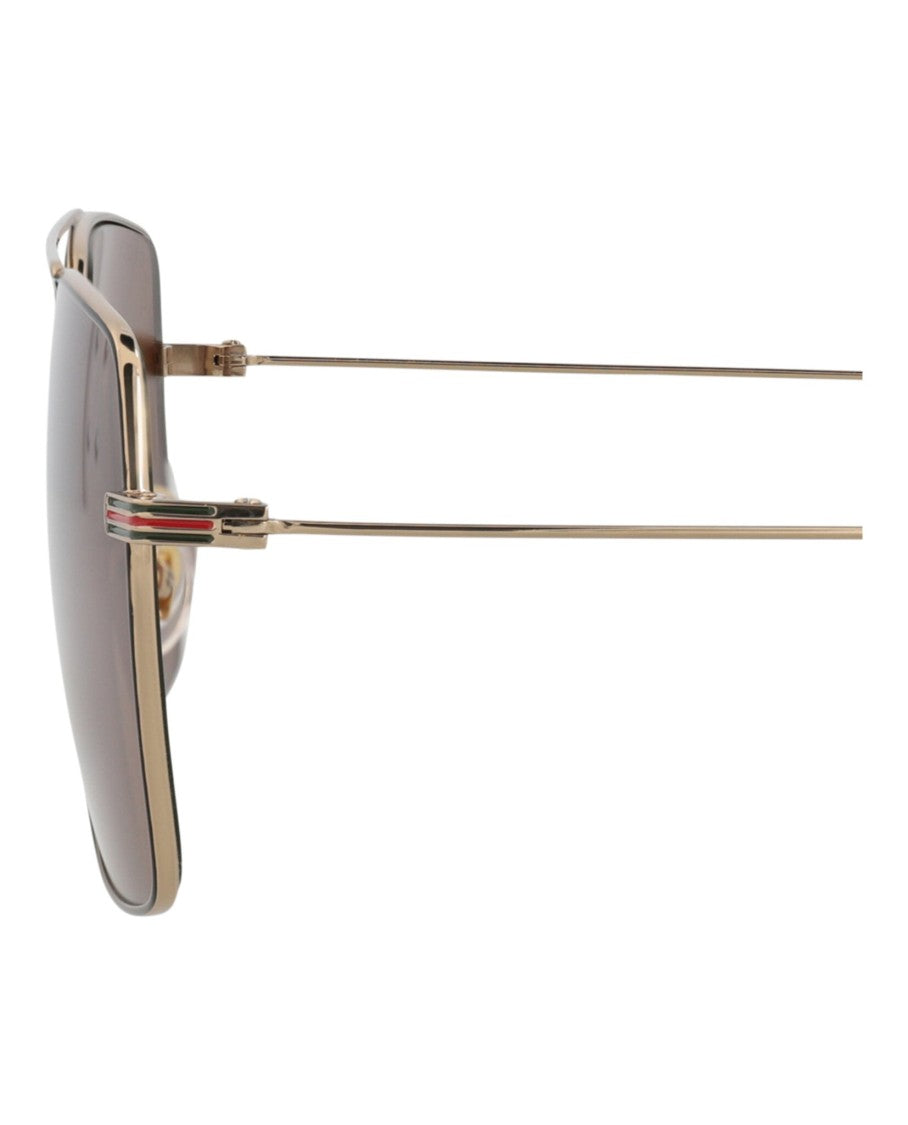 Gucci Aviator-Frame Metal Sunglasses