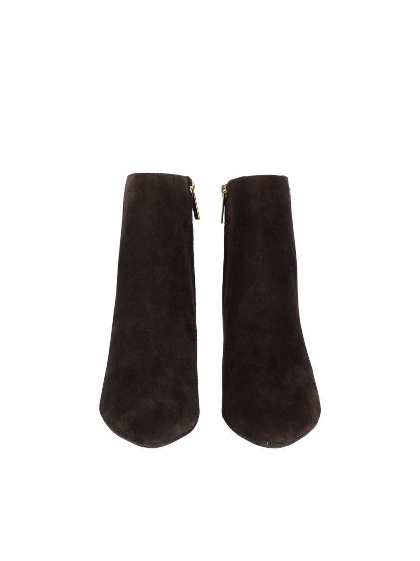 Michael Kors Brown Daniela Suede Pointed-Toe Ankle Boots