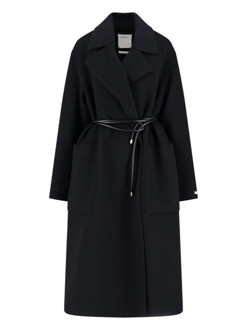 Sportmax Wool Wrap Coat With Classic Lapel
