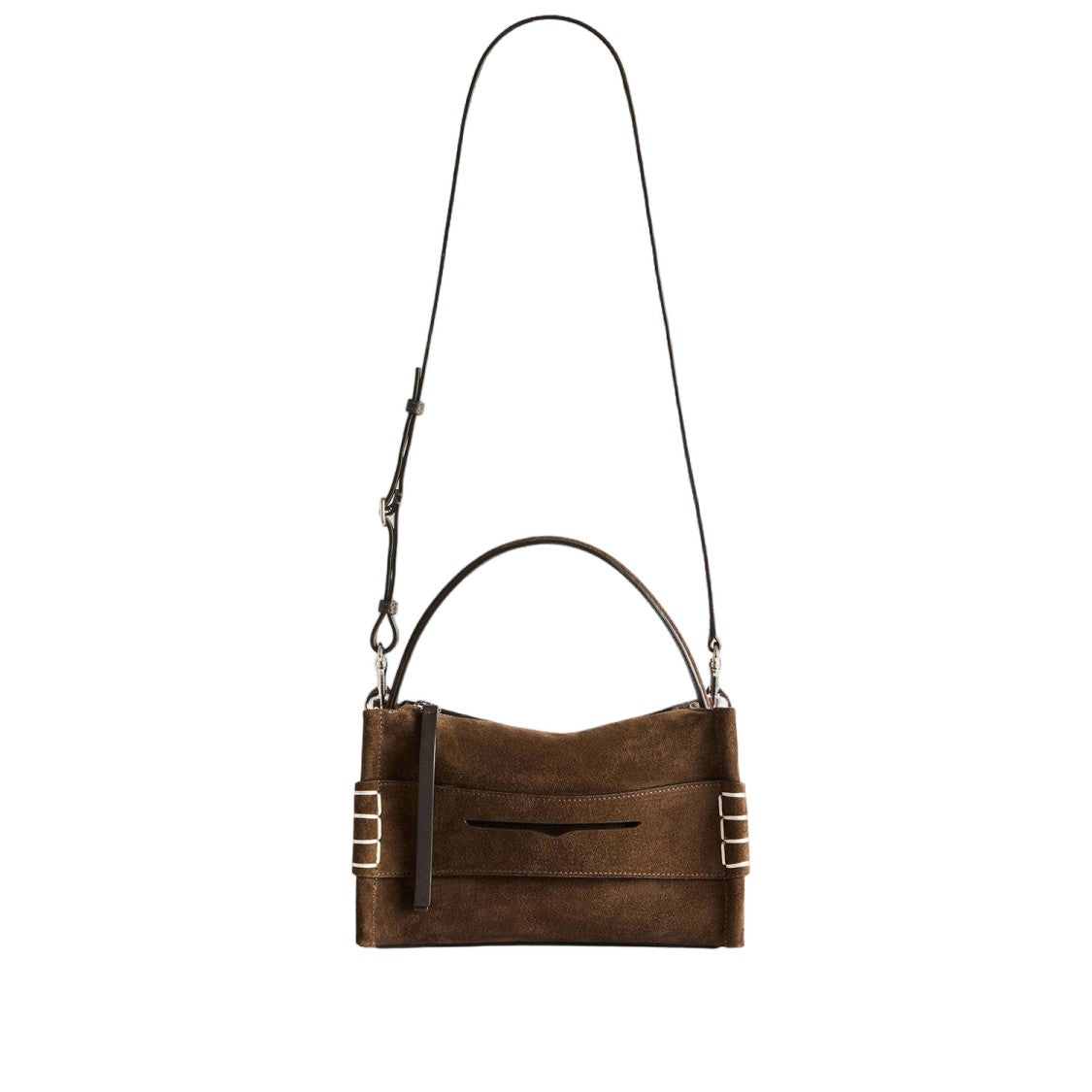 J. W. Anderson Rectangular Brown Suede Leather Handbag